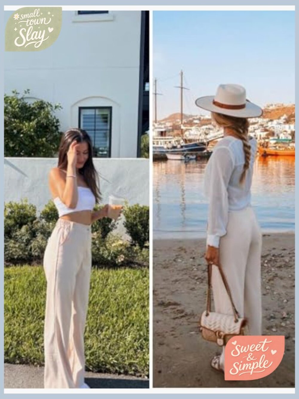 High Waisted Wide Leg Linen Pants Casual Button Up Trousers - Picture 6 of 7